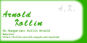 arnold kollin business card